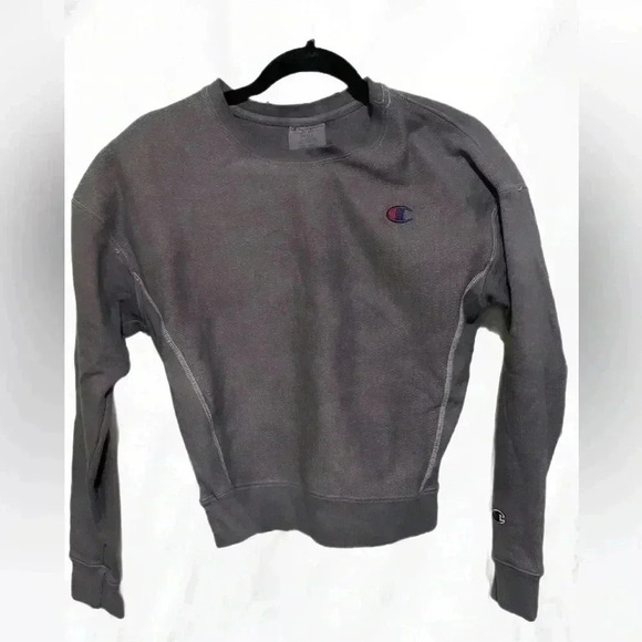 Champion reverse weave crewneck athletic casual grey long sleeve casual hoodie S - Picture 2 of 4